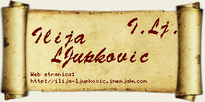 Ilija LJupković vizit kartica